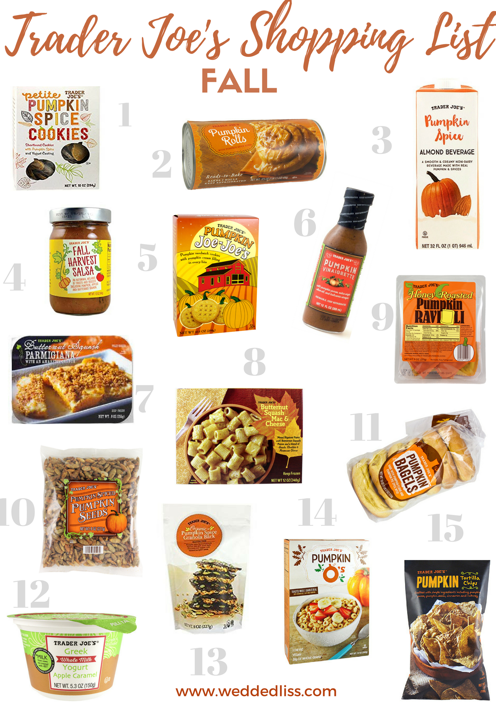 Trader Joe's Shopping List Fall Wedded Liss